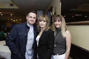 Shane's uncle John Lysaght with his mother Judy Lysaght and Laura English.