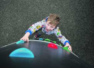 Carrick MacMahon at the new Mungret playground.   