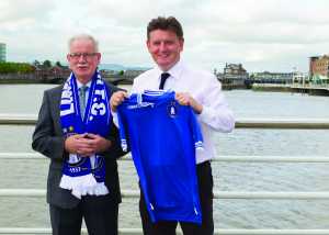 Martin Russell with Pat O'Sullivan of Limerick FC