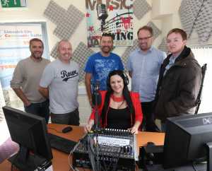 Limerick City Community Radio presenters from left Liam Byrne, Derek Shine, William O'Neill, Claire McCarthy, Mark Spain and Patrick Browne.  Picture Liam Burke/Press 22