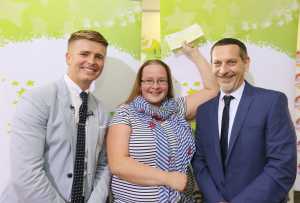 Brian Ormond, Host; Michelle Duggan and Ronan Leech, The National Lottery.