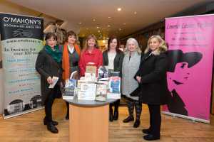 Limerick Literary Festival committee (l-r) Eileen O'Connor, Marie Hackett, Vivien McKechnie, Deirdre FLynn, Sheila Deegan and Ann Marie Gill at 2015's  launch in O'Mahony's Booksellers   Photo: Sean Curtin