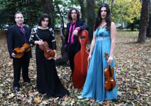 RTE Contempo Quartet feature with composers Bill Whelan and Anne-Marie O'Farrell in Kaleidoscope Salon Concert. Belltable, Thursday 25