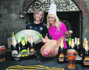 At the launch of the Bulmers International Pig 'n' Porter Tag Rugby Festival (July 11 2015) at the Old Crescent RFC, Limerick were: Rosemary Pratt (left) and  Leeanne Moore. Old Crescent RFC has hosted the PigÔNÕPorter since its inception in 2001. 46 teams will play group games on 7 pitches before the knock-out stages and finals.  - Photo: Kieran Clancy © Media Info: Eugene Hogan, Bridge PR  087 249 7290