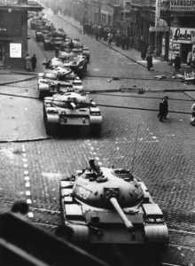 A photo taken during the Hungarian Uprising in 1956