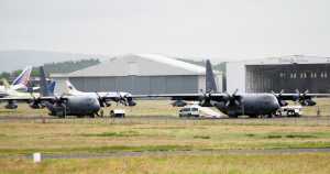 US military aircraft at Shannon Airport.