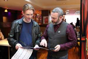 Itemising the shortlist for awards, Limerick Film's project manager Ronan Cassidy and Festival director Simon McGuire of LIT Photo: Herbert Knowles