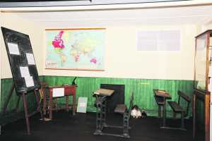 Life of a Child at School in the 1916 period – model classroom exhibition, which is currently on display in Mary Immaculate College.    Photograph: Liam Burke/Press 22