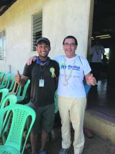 Paul Grisewood with Jap, Habitat for Humanity Philippines Host Coordinator. 