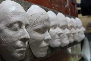 Life/ death masks by Pauline Goggin Photo: Sinead Dinneen