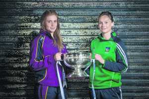 Croke Park, 9/6/2016  Shauna Sinnott, Wexford with Lorraine McCarthy, Limerick Mandatory Credit ©INPHO/Morgan Treacy