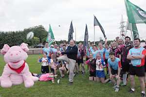 Old Crescent RFC, Pig and Porter Festival launch 23-6-2016 Pat Monaghan, president of Old Crescent RFC, Limerick officially launching the club's Pig and Porter Festival that kicks off at 11.00 am on Saturday 9th July 2016 at the club grounds     Picture by Dave Gaynor