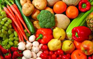 Fruit and vegetable variety.