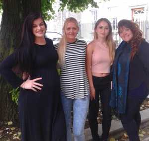 Pictured at ‘The Voice’ auditions are contestants Sarah McTernan, Cristin Keane, Nastasia Vashko and Michelle Naughton. Both Sarah and Cristin took part in ‘The Voice Ireland’ two years ago. Nastasia came in to audition straight after her Irish Leaving Cert exam and Michelle is a mum and a dance teacher