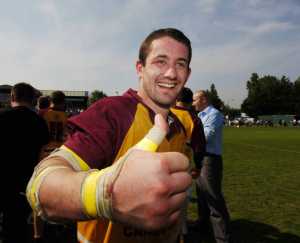 28 April 2007; James Taylor, Bruff, celebrates victory. AIB League Division 3 Final, Wanderers v Bruff, Templeville Road, Dublin. Picture credit: Ray McManus / SPORTSFILE