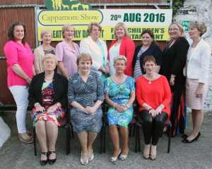 Cappamore Agricultural Show launch 12-7-2016 Back row from left; Carmel Hayes, Una McNamara, Breda Deere, Marie Hayes, Chairman of the Cappamore Show, Ann Marie O'Donnell, Bridget Ryan, Grace Gleeson and Maura Walsh. Front Row from left; Lucy Walsh, Nuala Walsh, Margaret Gleeson and Helen Ryan at the launch of the Cappamore Agricultural Show 2016 in Hayes' Bar, Cappamore Picture by Dave Gaynor