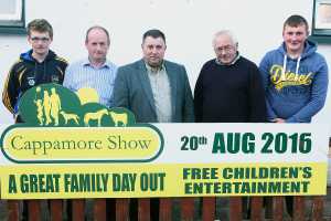 Cappamore Agricultural Show launch 12-7-2016 Aidan O'Brien, Newport, Michael Butler, Cappamore Show, Tim O'Brien, Kerry Agribusiness, Martin Murphy, Irish Hereford Breed Society and Irish Hereford Prime and Shane O'Brien, Newport at the launch of the Cappamore Agricultural Show 2016 in Hayes' Bar, Cappamore Picture by Dave Gaynor