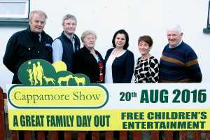 Cappamore Agricultural Show launch 12-7-2016 Garda, Billy Collins, Cappamore, Sean Coffey, Mulcair Vets, Lucy Walsh, Cappamore Show, Mairead Kennedy and Catherine Quish, AIB Tipperary and Jack Walsh, Cappamore Show at the launch of the Cappamore Agricultural Show 2016 in Hayes' Bar, Cappamore Picture by Dave Gaynor