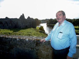 Cllr Kevin Sheahan at the River Deel in Askeaton.