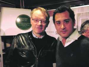 Jared Harris, left, with Tom Waller at RHIFF 2015