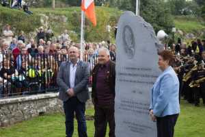 Sean Moran, Peter Neville and Ailish O'Neill after the unveiling (Photo: Sean Blackwell)