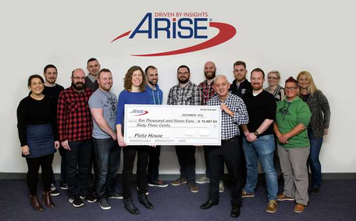 Back Row l to r: Bryan Tracey, Martin Dowling, Colin Ryan, Stephen Blake, Kevin Donegan, Gavin O’ Donovan, Patrice McAuliffe and Ewelina Wierzbicka. In front: Eimear Murnane, Paul O’Shaughnessy, Daniel Costello, SInead Wall, John Togher ( Pieta House), Kevin O’Connor and Michelle O’Regan.