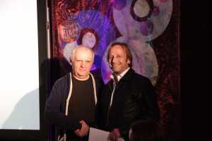 Writer Pat McCabe presented Cashell Horgan with an award for the film at May's Fastnet Film Festival