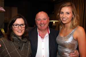 Gillian Fenton of Lime Tree Theatre, Damien Shaw and actress Laura Hunt, at the panto launch in Limerick City Inn Photo: Brendan Gleeson