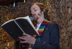 Jared Nadin of Stanzas performs at the opening of Limerick Pride. Picture: Cian Reinhardt/ilovelimerick