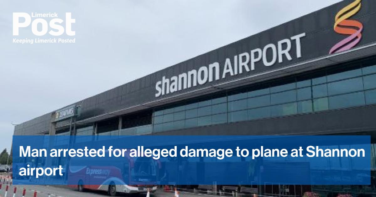 Man arrested for alleged damage to plane at Shannon airport
