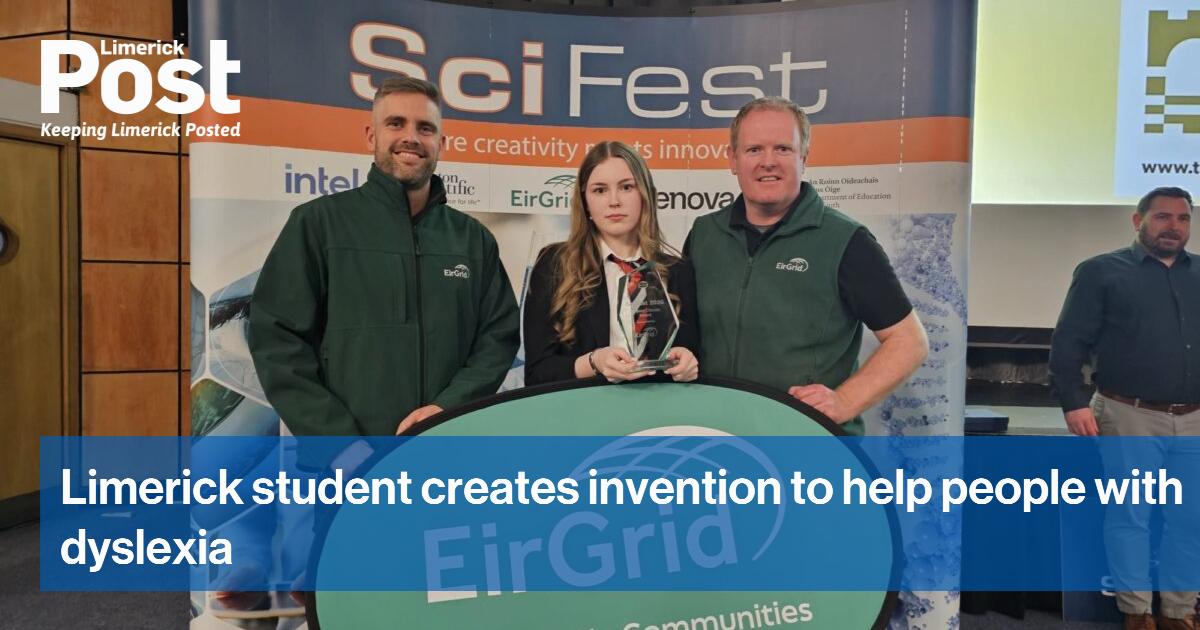 Limerick student creates invention to help people with dyslexia