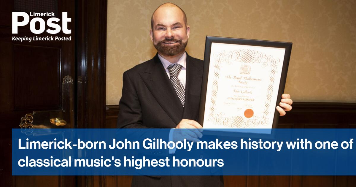 Limerick-born John Gilhooly makes history with one of classical music's highest honours