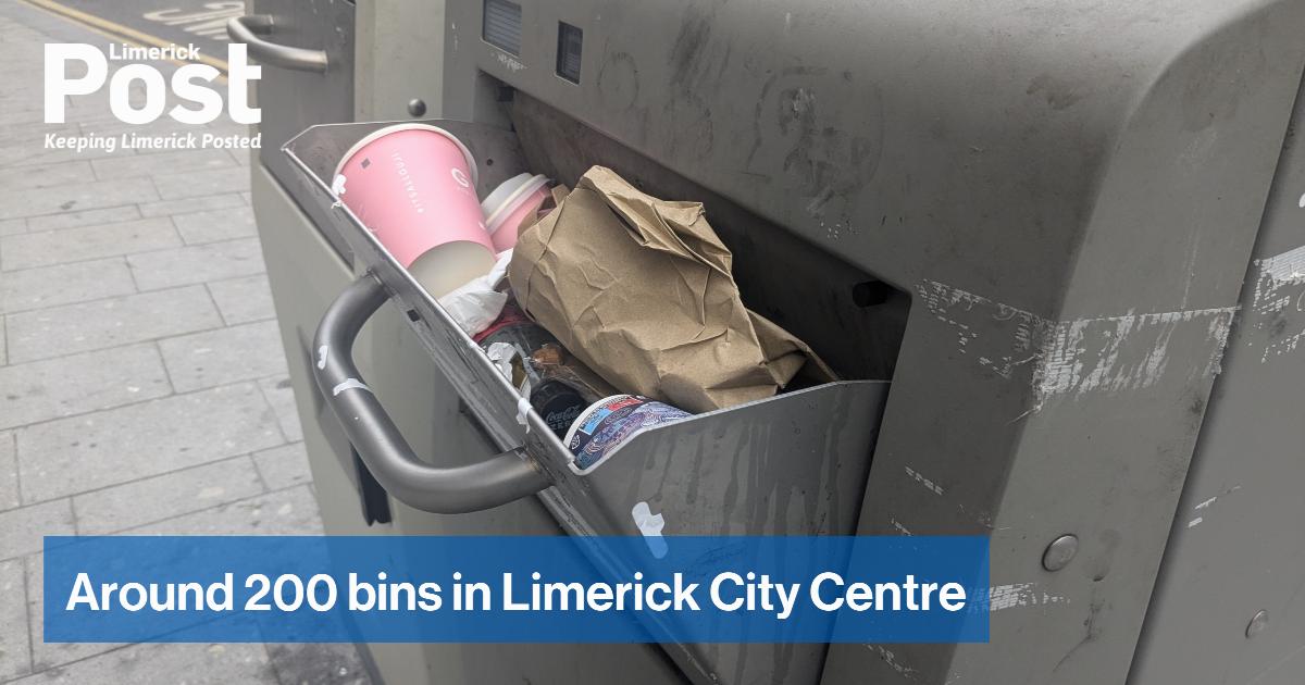 Around 200 bins in Limerick City Centre