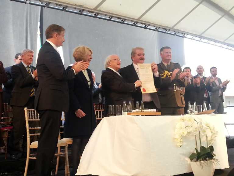 President Michael D Higgins receives Freedom of Limerick