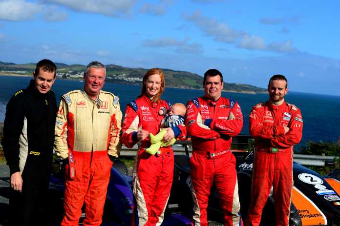 Irish Team. L-R Joe Courtney individual competitor , Rory Stephens, Deirdre Mckinley and Irish Team Mascot baby Rory, Simon,, Eanna Carroll