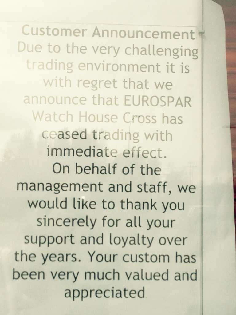 25 jobs lost as Eurospar shuts shop
