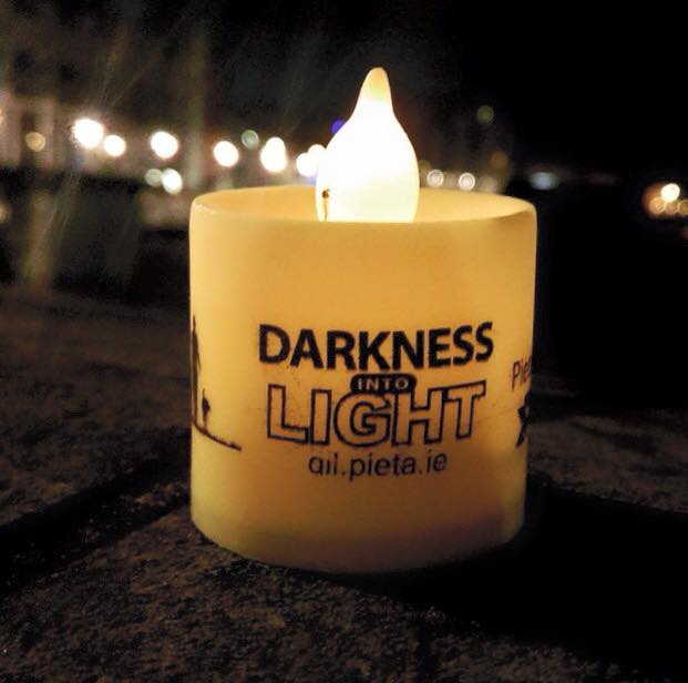 Darkness inot Light candle Aoife pic A GOAL of 10,000 participants has been set by members of Pieta House for this yearโs Darkness Into Light walk, which will take place on May 11, 2019.