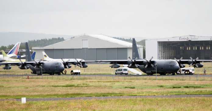 US military aircraft at Shannon airport.