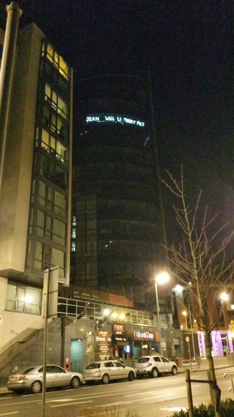 A Limerick love story written up in lights