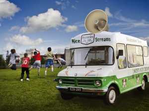 The winning jingle/ citizens' anthem will issue from this Shannon Ices honky on April 24 with icecreams for all