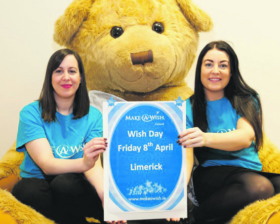 Wish Day Limerick Friday 8th April in aid of Make-A-Wish Ireland - Irene Timmins & Emma Horgan launch Wish Day in Limerick