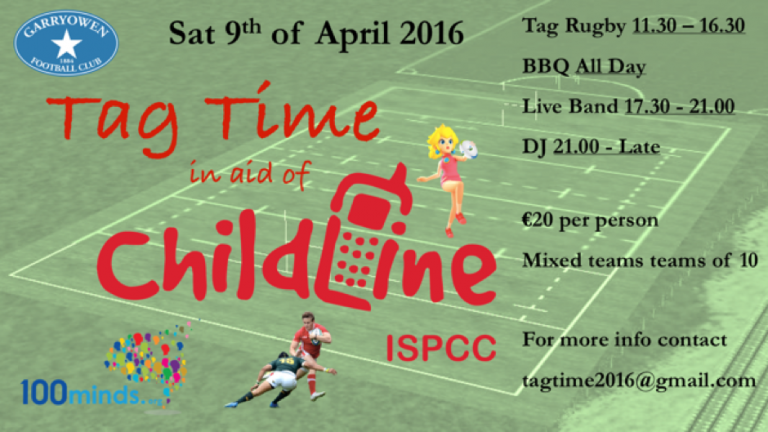 ‘Tag Time’ tournament in #Limerick this Saturday in aid of Childline