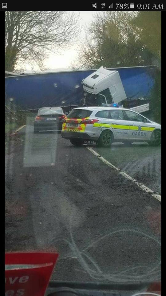 jackknifed truck