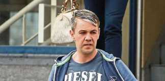 Liam Keane pictured leaving court on Monday after he was granted bail following an alleged high speed chase with gardai