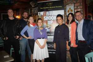 Cast members Gary Keane, Glen Carr, Hilary Burke, Áine Hogan, Kate Hurley, Anne Marie Mulcahy and Brian Henry at Bobby’s Bar for the media launch