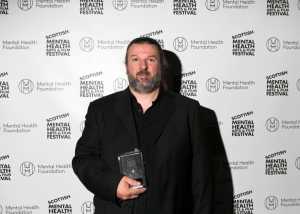 With his Anti Stigma Award at the Glasgow festival