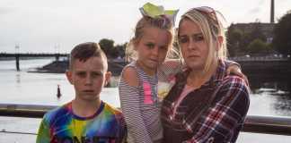 Limerick families limerick post news Cian (11), Katelyn (7) with their mother Joanne Molloy have been living in Emergency accomodation since April.