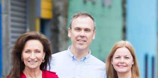 Celia Holman Lee, Focus Ireland Ambassador, Richard Lynch, I Love Limerick and Rebecca Reynolds, Focus Ireland. Picture: Michael O'Sullivan. limerick post news community homelessness