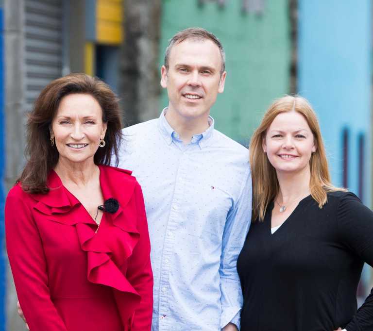 Celia Holman Lee, Focus Ireland Ambassador, Richard Lynch, I Love Limerick and Rebecca Reynolds, Focus Ireland. Picture: Michael O'Sullivan. limerick post news community homelessness