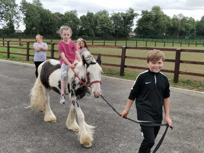 Credit photographer - Cllr Cian Prendiville 8 Members of the HELPS horse group got to visit the community stables in Clondalkin. limerick horse project limerick post news community
